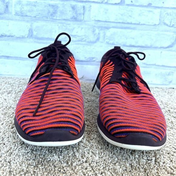 Nike Roshe Two Flyknit Deep Burgundy Running Trainers 844929 Sneakers Size 10 - Picture 2 of 10